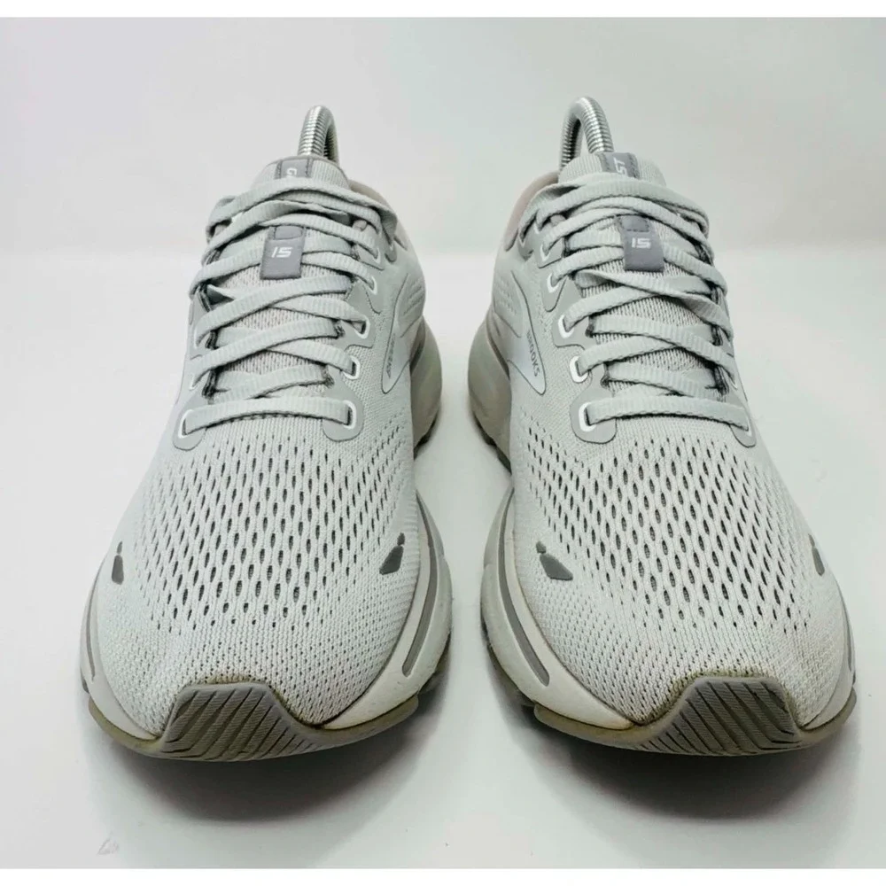 Brooks Ghost 15 Women's Size 7.5 B Running Shoes White Gray 1203801B112 Comfort